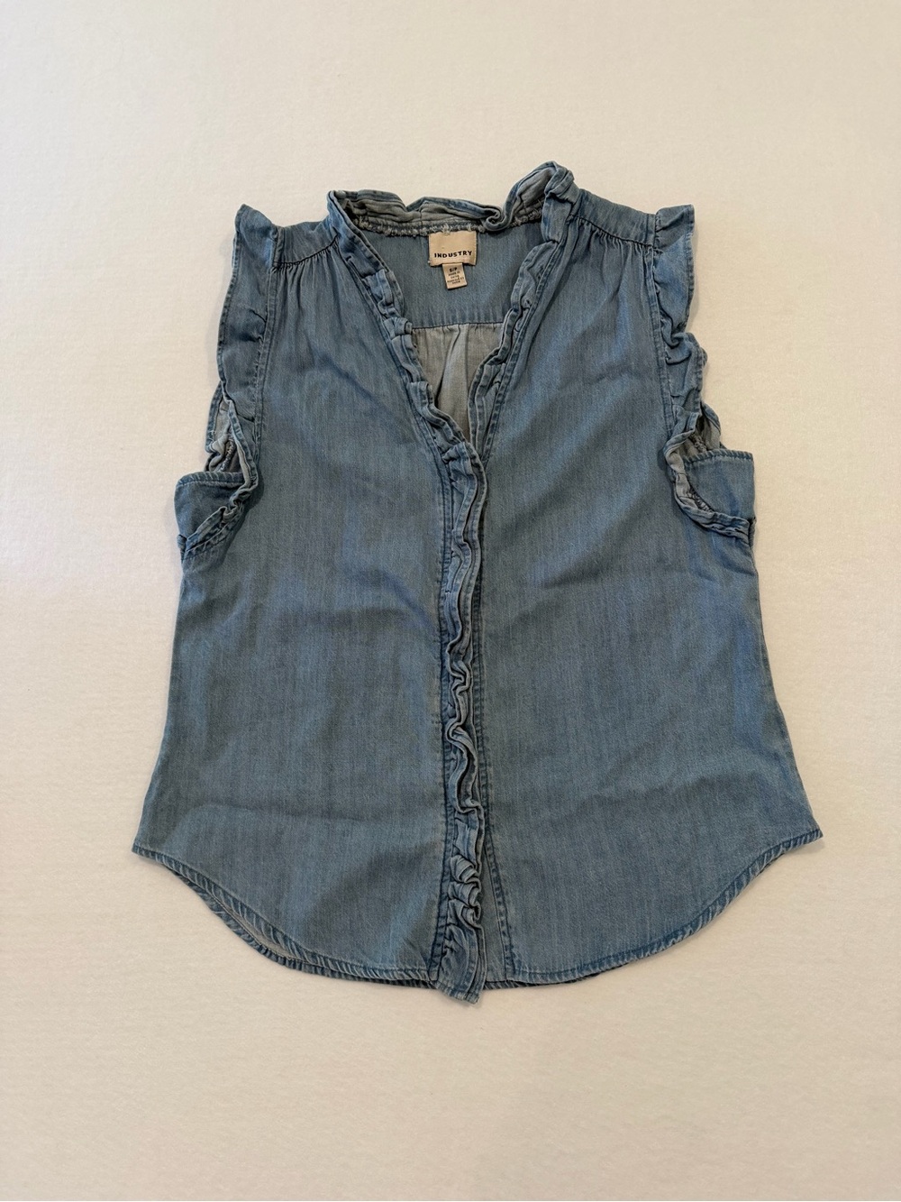 Industry Republic Ruffle Denim Vest S/P Preowned